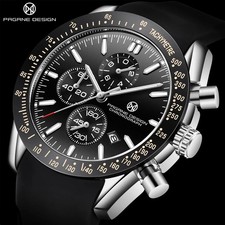 PAGRNE DESIGN Cronografo multifunzionale 44mm da uomo