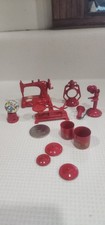 Miniature Doll House Kitchen Accessories Red Lot.