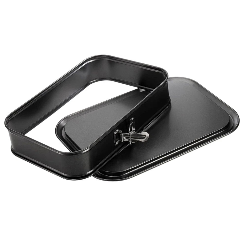 28CM Cake Tin Rectangular Non Stick Spring Form Baking Bake Tray Bakeware