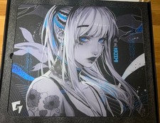 GLSSWRKS Kazemi Limited Edition Glass Mousepad Blue 490x420mm Gaming USED