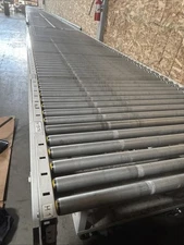 ACS 75’ X 52” Power Roller Conveyor 8 Sections 60" BF 1.9" OD 36" H Adj