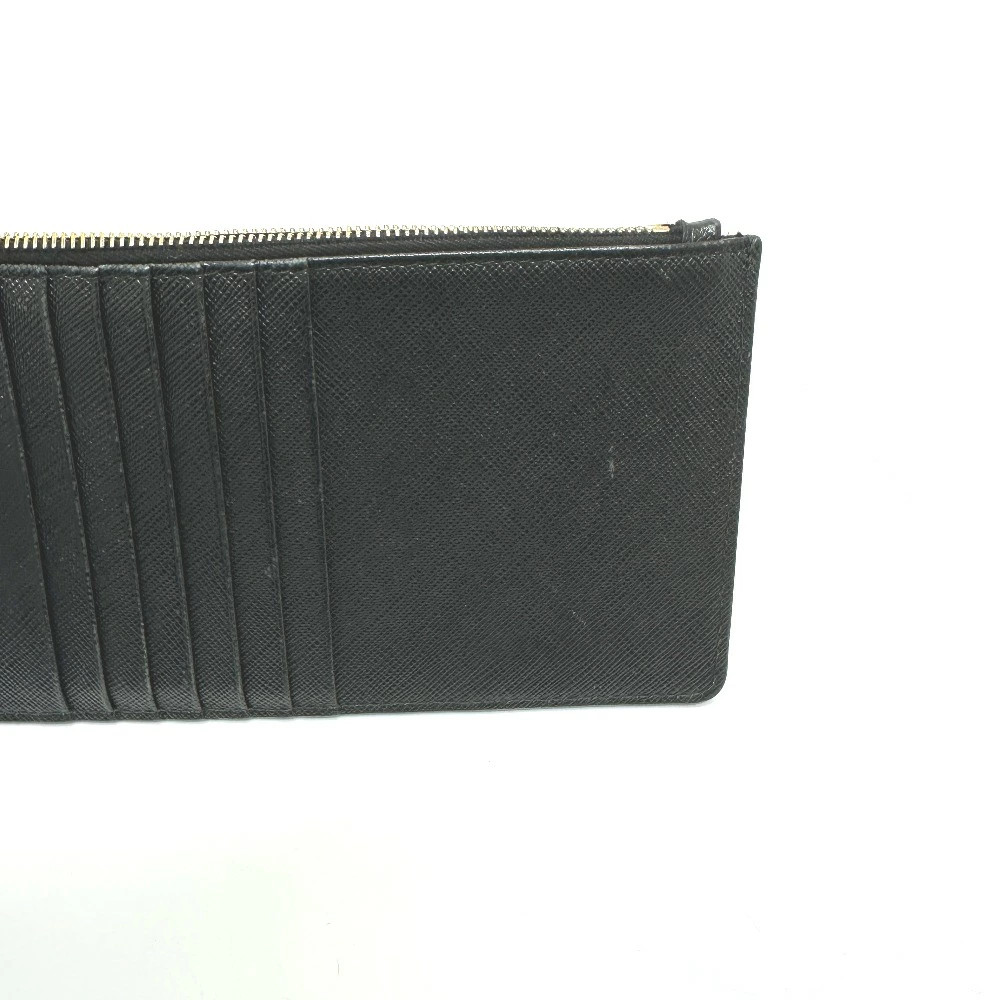 Prada Triangle Document Holder Card Case Black Sa… - image 10