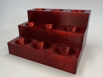 Red Marble Display for Marbles- For 5/8  To .72  Marbles - Lot #8080