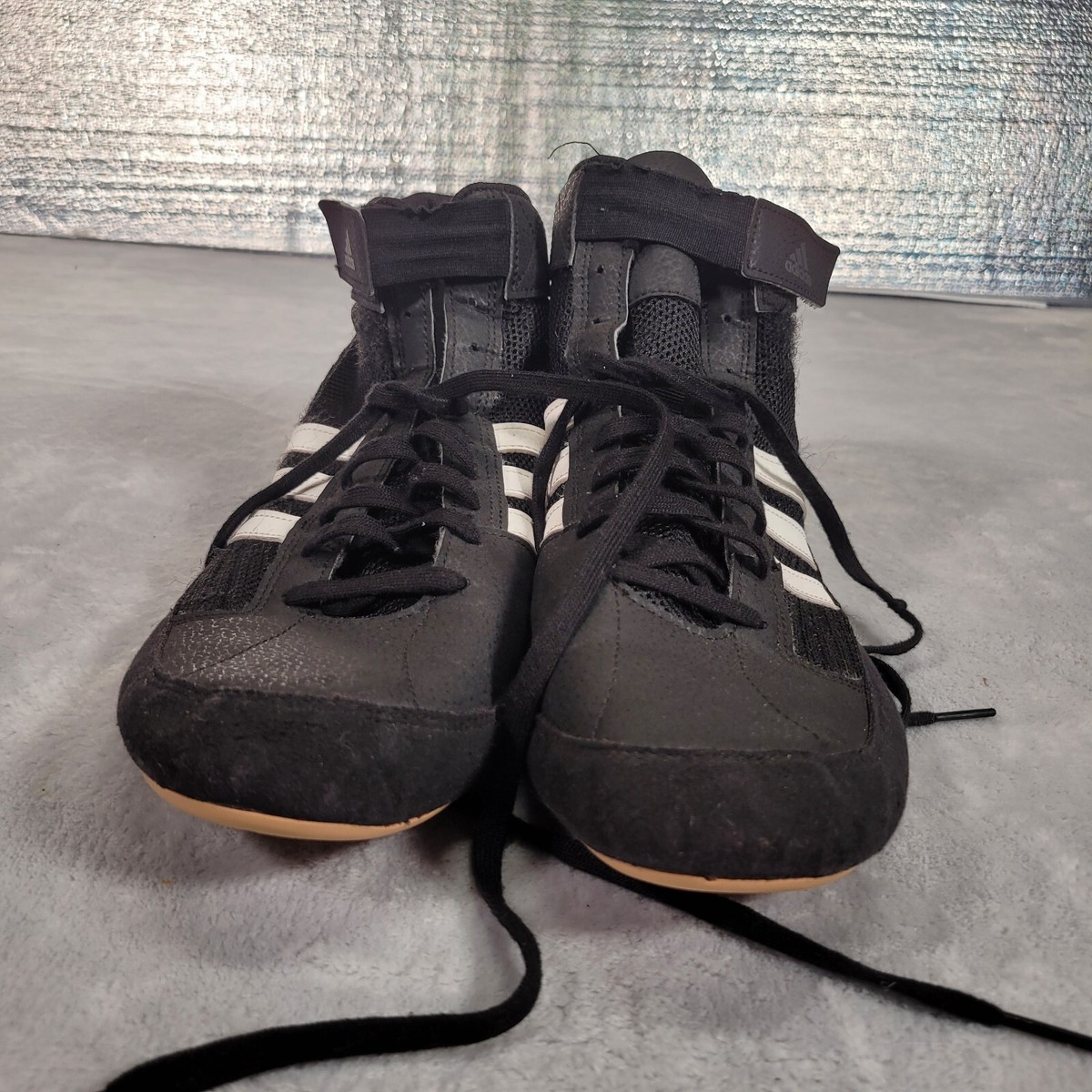 Adidas HVC 2 Wrestling Shoes Mens Size 12.5 US Black Sneakers Gym