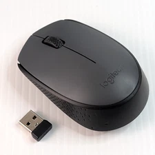 Logitech - M170 Wireless Compact Optical Ambidextrous Mouse - Wireless - Black
