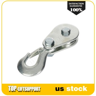 1(one) 2-Ton Snatch Block w/Hook Silver Heavy Duty