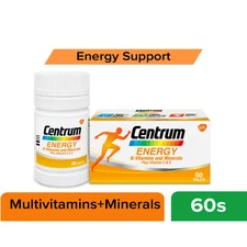 1x 60's New Centrum Energy B-Vitamins and Minerals + Vitamin C & E Free Shipping