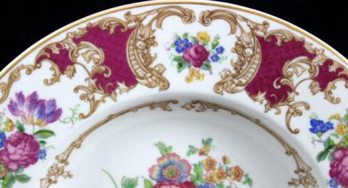 Lote de 2 cuencos de sopa Syracuse Romance granate con borde - Imagen 2 de 4