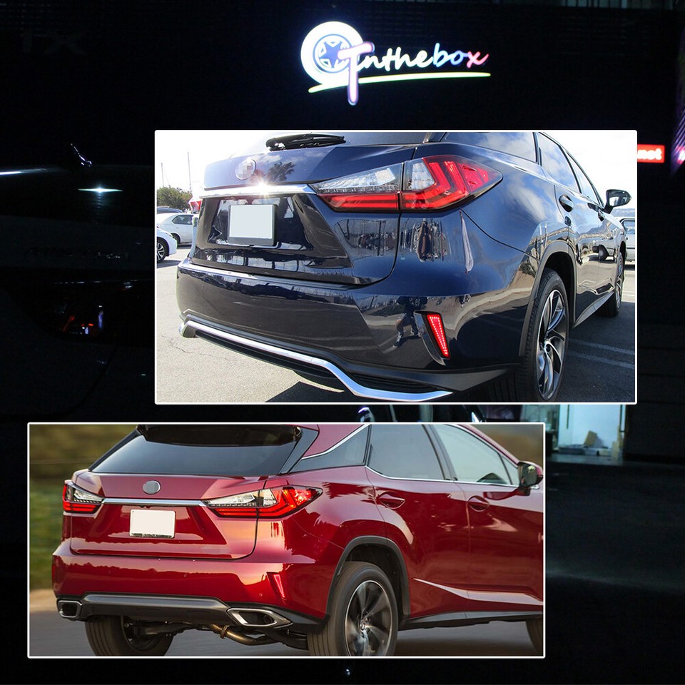 2PCS Red Lens LED Rear Bumper Brake Tail Lights For 2016-2020 Lexus ...