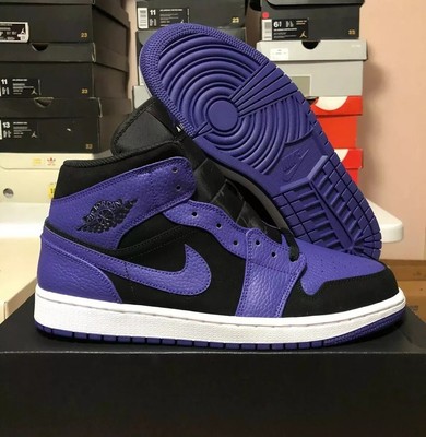 jordan 1 mid black dark concord