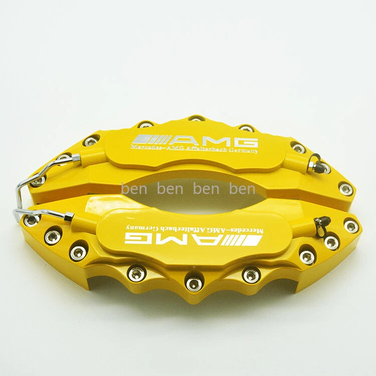 Желтые крышки суппортов автомобильных дисковых тормозов передние и задние 4 шт/комплект для Benz C/E - Изображение 4 из 4