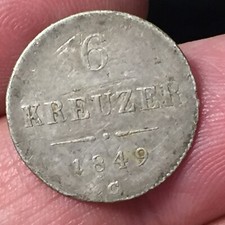 IMPERO AUSTRIACO 6 KREUZER 1849 C GIUSEPPE I ARGENTO