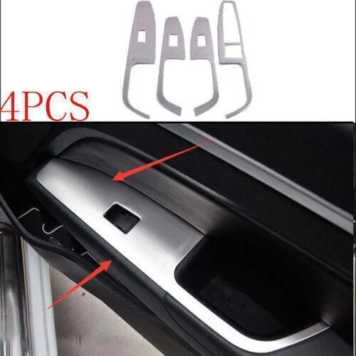 Panel elevador ventana acero plateado para Hyundai Elantra 2016~2020 interruptor cubierta embellecedor - Imagen 6 de 6