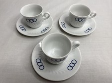 3 tazzine da espresso FP - design a cerchio blu vintage
