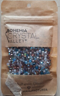 Bohemia Crystal Valley Glasperlen Ca.600 Stck. 4mm Transparent Mix Basteln DIY