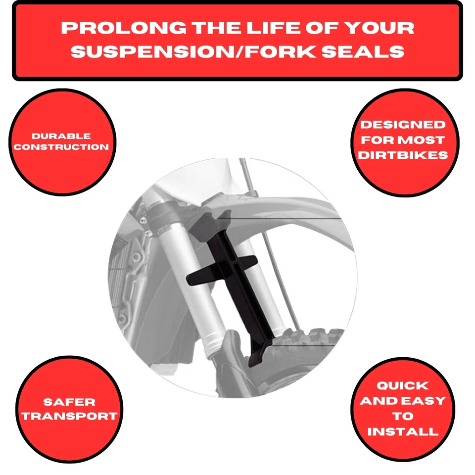 Soporte de horquilla para motocross Pit Posse guardabarros suspensión (grande 10,5") Foto 2 de 4