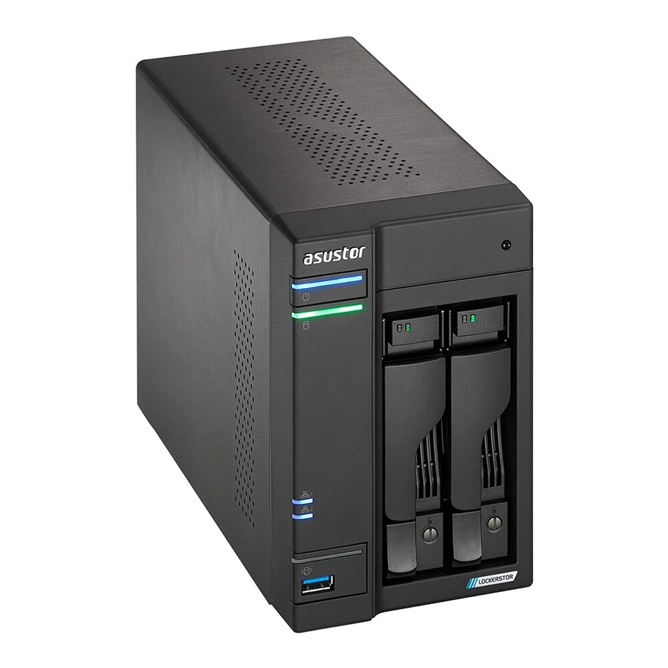 Asustor Lockerstor 2 Gen2 2-Bay NAS Quad-Core 2.0GHz CPU 4GB DDR4 (Diskless) - Image 3 of 4