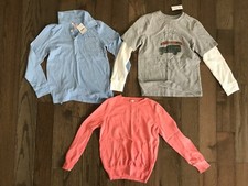 New, Lot of 3, Little Boy Crewcuts  GapKids Long Sleeves Top, Size 6/7T