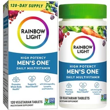 Rainbow Light Men's One High Potency Multivitamin 120 Count Non GMO