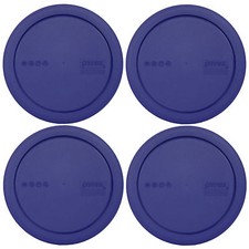 Pyrex 322-PC Blue Round Storage Lid Cover 4PK for Mixing Bowl NOT 7201 Dish