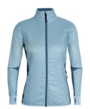 Icebreaker Women Helix Ls Full Zip Jacket (s) Sky / Thunder 103427406