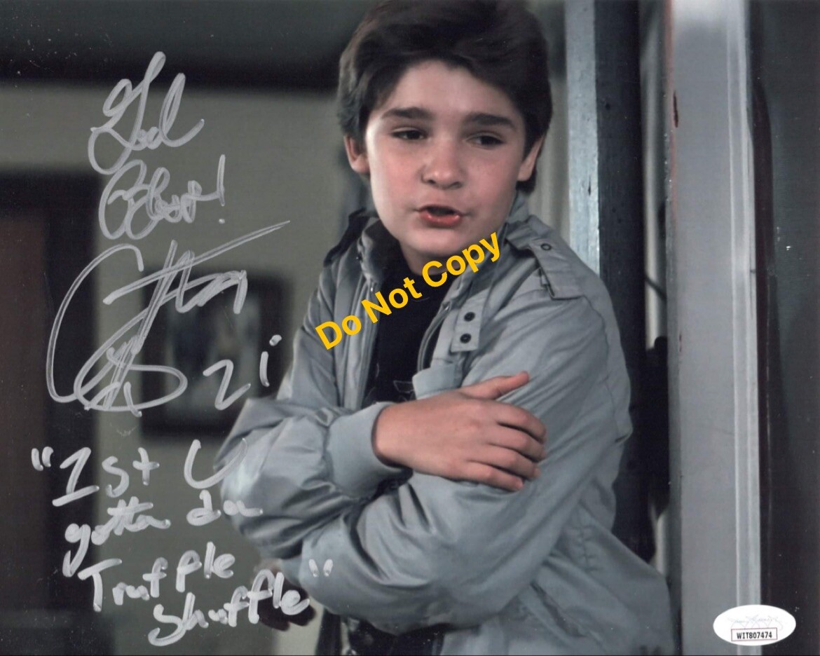 COREY FELDMAN signed 8x10 Photo THE GOONIES Mouth Truffle Shuffle JSA
