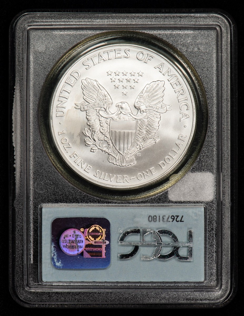 2004 1 oz Silver Eagle - Authentic Autograph Lance Armstrong PCGS