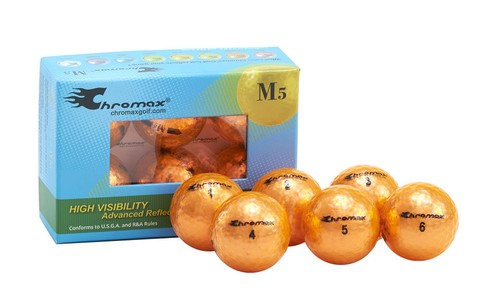 6er Pack Box Chromax M5 Metallic Warngolfbälle - *FARBE WÄHLBAR* - Bild 2 von 9
