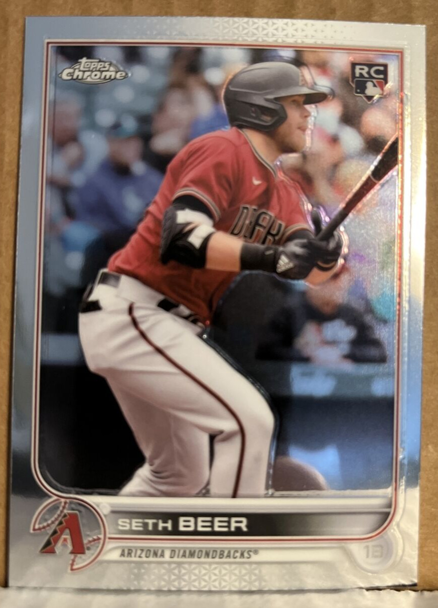 Seth Beer 2022 Topps Chrome Singles Rookie Card #186 Arizona Diamondbacks