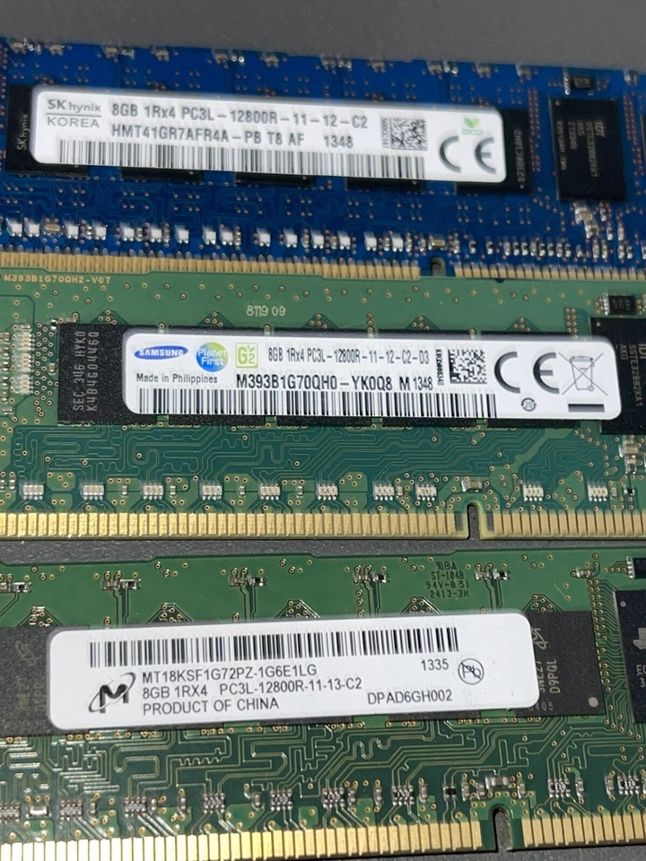 24GB (8GBx3) SAMSUNG MICRON SK HYNIX PC3L SERVER RAM MEMORY - Image 2 of 3