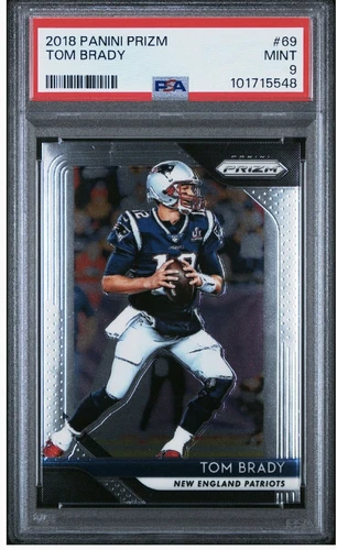 2018 Panini Prizm TOM BRADY Base PSA 9 #69 New England Patriots