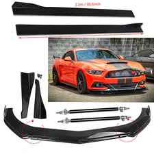 Front Bumper Lip Spoiler Splitter Body Kit/Side Skirt /Rear For Ford Mustang