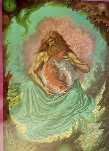 New/Sealed, Zodiac PISCES Johfra Bosschart Art Poster 15x21", Astrological Sign