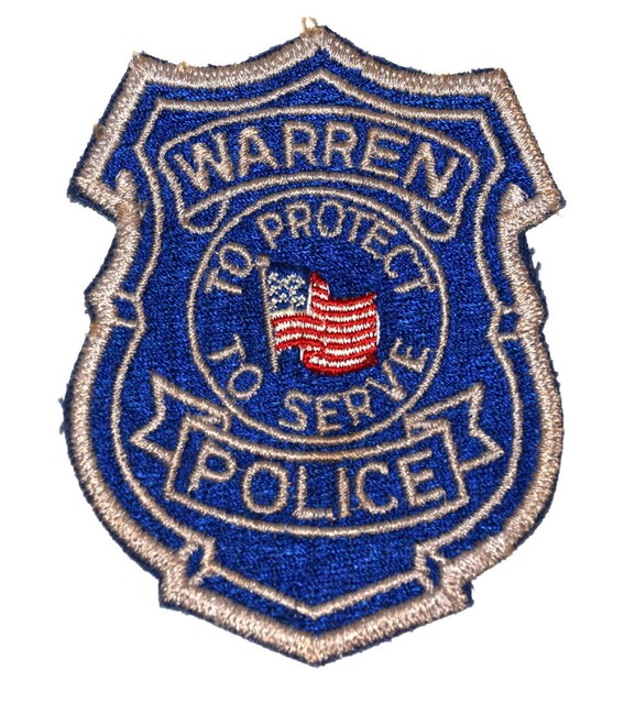 WARREN MICHIGAN MI Police Sheriff Patch US FLAG VINTAGE OLD MESH eBay