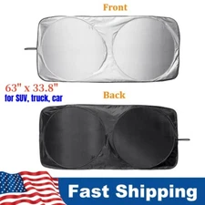 Foldable 63 x 33.8" Car Window Windshield Sun Shade Shield Cover Visor UV Block