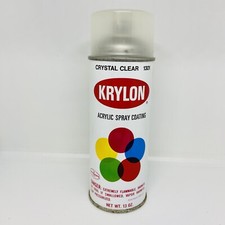 Vintage KRYLON Crystal Clear - 1301 Acrylic spray paint can Borden, Inc