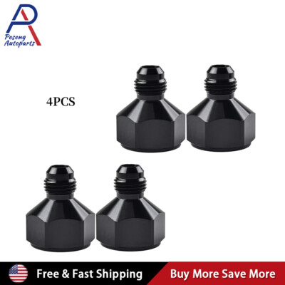 4Pcs -10 AN Female -8 AN Male AN Flare Fitting Reducer Adapter 10AN to 8AN Black