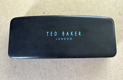 Ted Baker London Eyeglasses Case Hard Shell Black Blue Unisex Case/Cloth Only