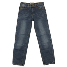 RoadBlock Slim Straight Jeans Boys Youth 16 Embroidered Pockets Med Wash Denim