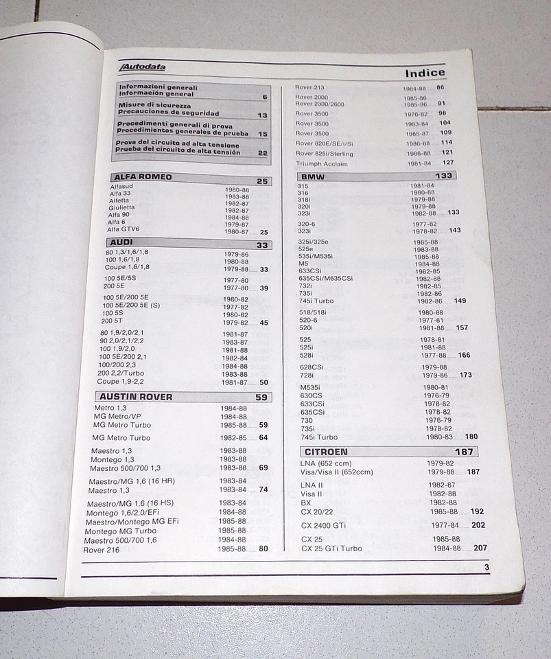 ACCENSIONI ELETTRONICHE Autodata 1988 BMW Fiat Lancia Ford Opel Volvo Mercedes - Immagine 2 di 3