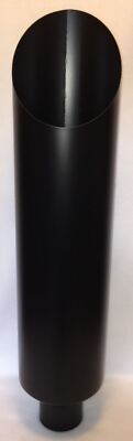 FLAT BLACK 4'' IN 7'' OUT 36'' L MITER CUT DIESEL EXHAUST STACK FORD DODGE CHEVY