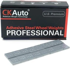 	CKAuto 1/4oz 0.25oz Grey Adhesive Stick on Wheel Weights EasyPeel Type.	