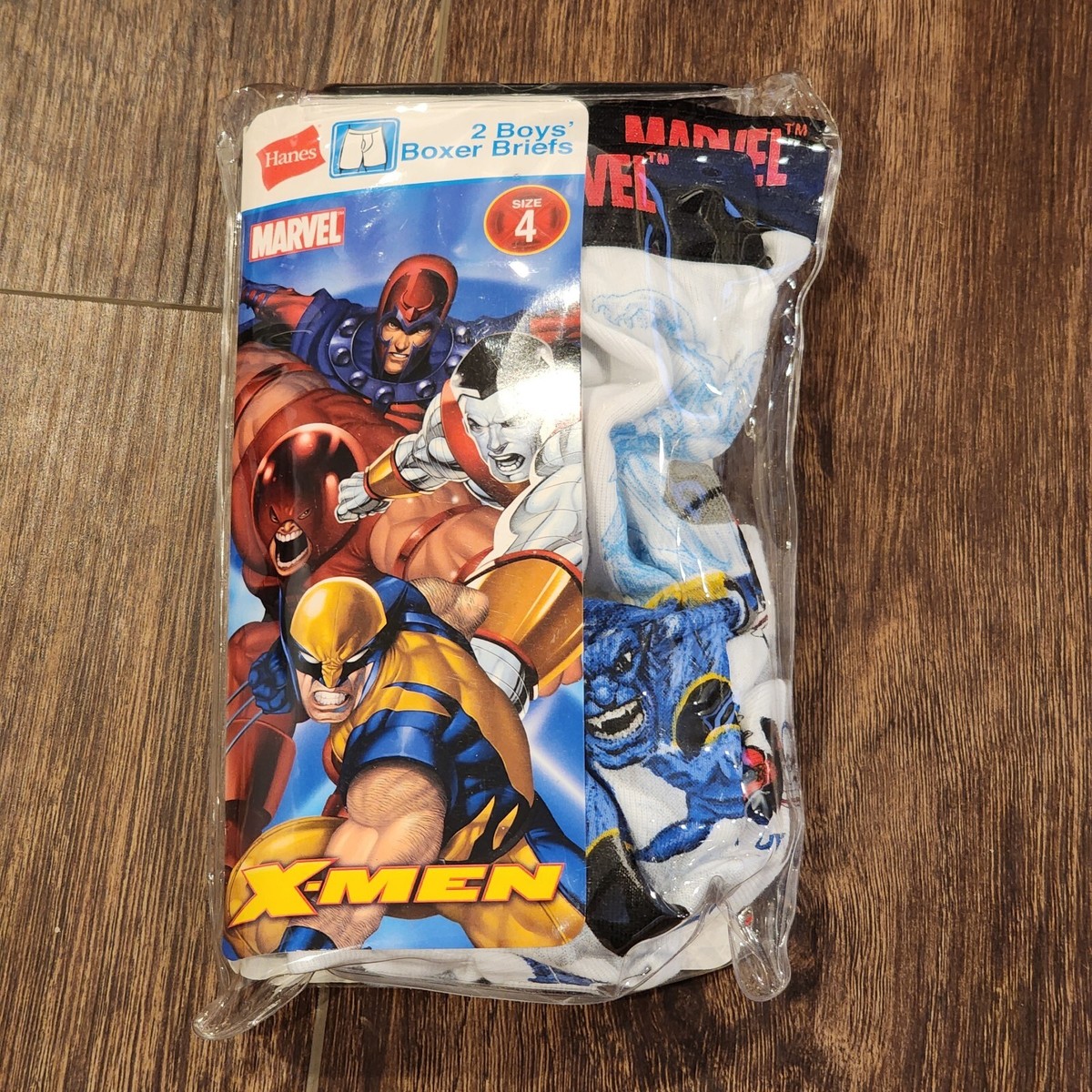 Vintage 2006 Hanes Marvel X-Men Boxer Briefs Size 4 Boys 2 pk