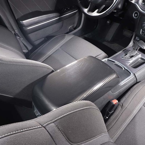 Carbon Fiber Armrest Box Panel Cover Trim For Dodge Charger/Chrysler 300C 2011+ - Picture 5 of 12