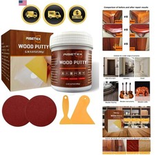 Wood Filler Putty - 9.87 oz, Walnut, Stainable Paintable Repair Kit for Fur...