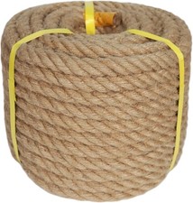 Twisted Manila Rope 3/4 in X 50 Ft Thick Hemp Rope Natural Jute Rope for Craft