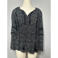 Daniel Rainn Black White Medallion Print Boho...