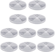 10 Pack Front Round Reflector for Driveway Fence Gate Posts Trailers Safety Auto