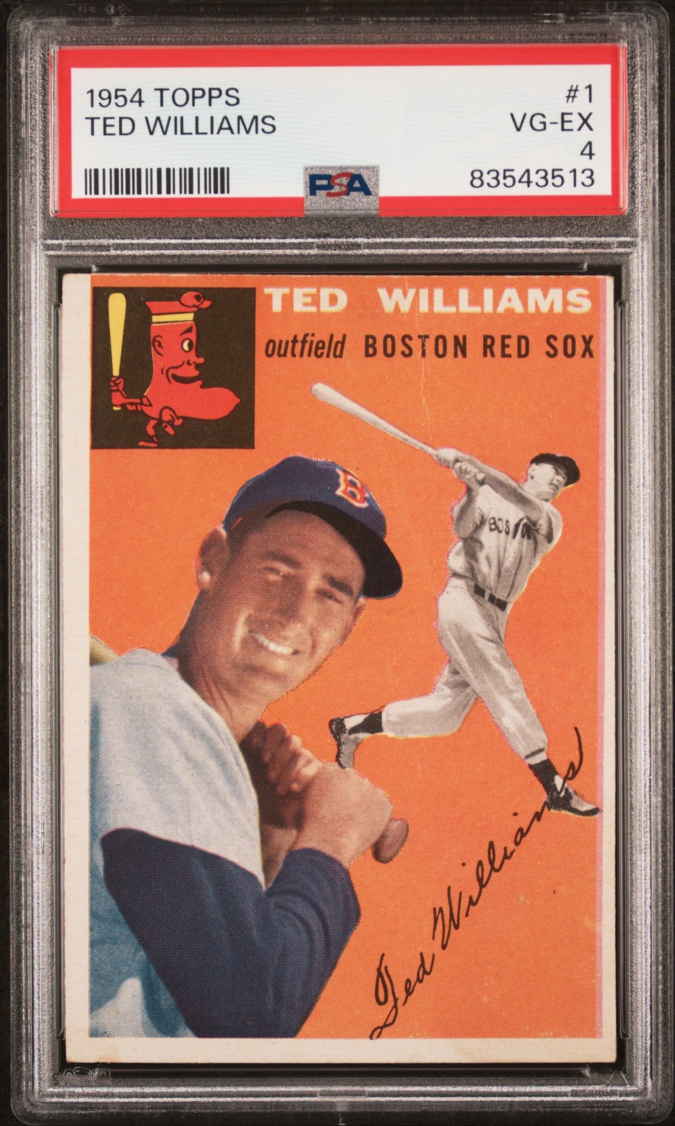 1954 TOPPS #1 TED WILLIAMS PSA 4