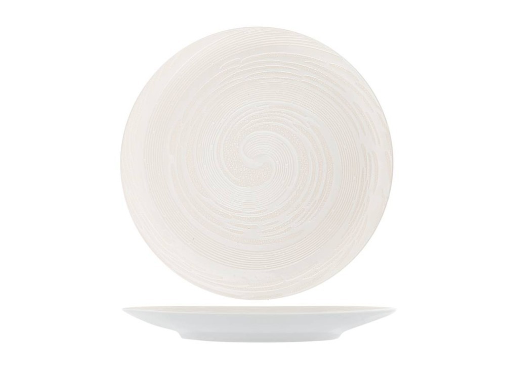 Set H&H New Vortex 6 Dinner Plates, In Stoneware/Gres, 27 Cm